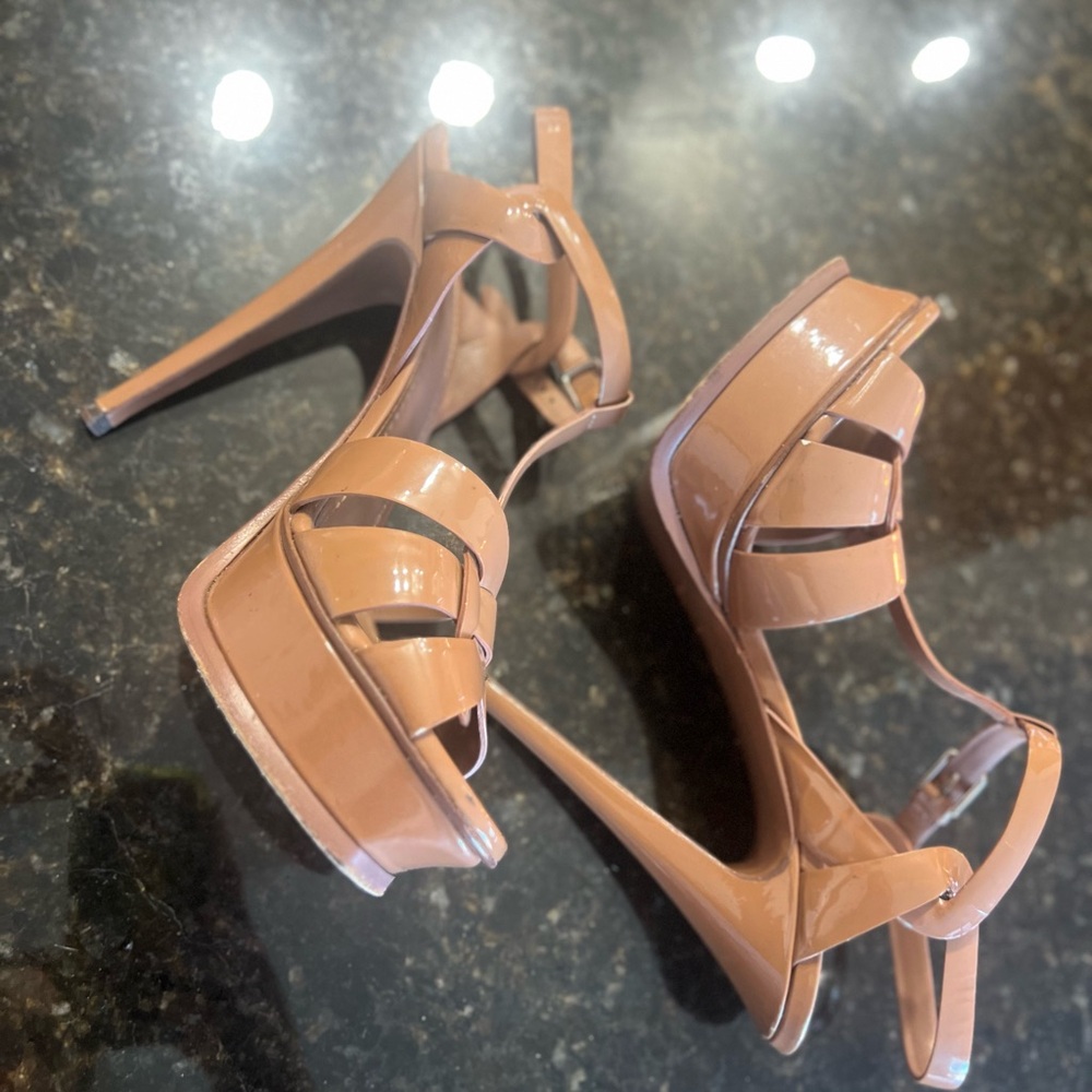 YSL patent leather tributes 105 platform sandals sz 39 - Picture 11 of 17